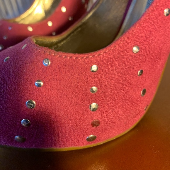 Magenta Studded Heels - Picture 5 of 5